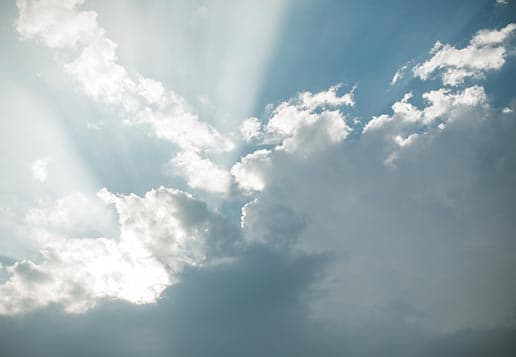 Clouds and rays of sun