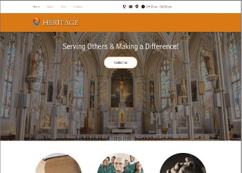 Christian website design template